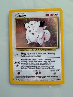 Clefairy Holo Vintage Pokemon Card